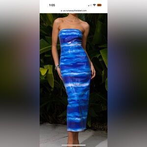 Runaway the label blue ombré sequin dress